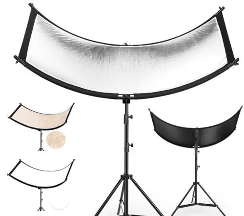 عاكس مقوس -ابيض/فضي/ذهبي