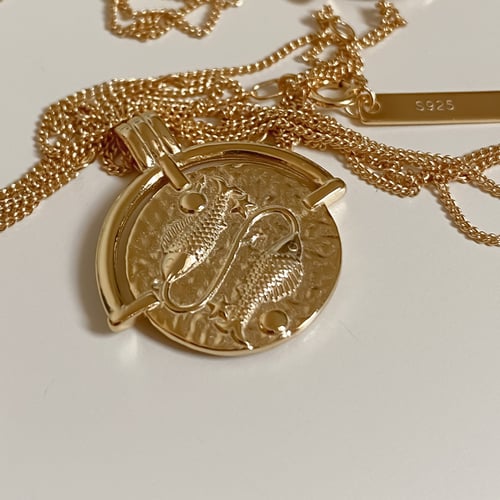 سلسلة برج الحوت, من الفضة الاسترليني عيار 925 مطلي...