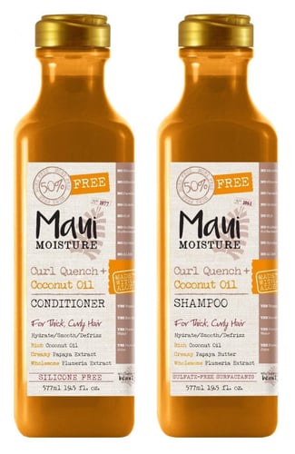 اختيارك من شامبو أو بلسم ماوي بزيت جوز الهند