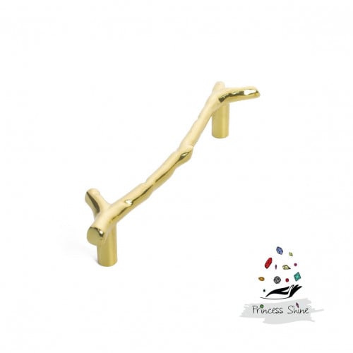 329 - مقبض فرع شجرة كبير ذهبي ( قطعتين )