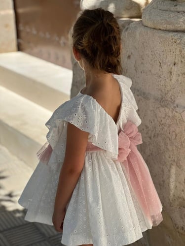 فستان اسباني ابيض