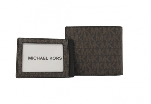 محفظة رجالية مايكل كورس مع حامل بطاقات في بوكس