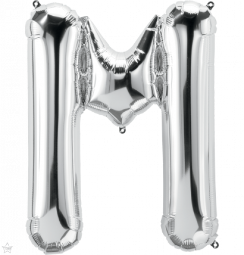 FOIL LARGE LETTER SILVER (عدد 5 قطع) M