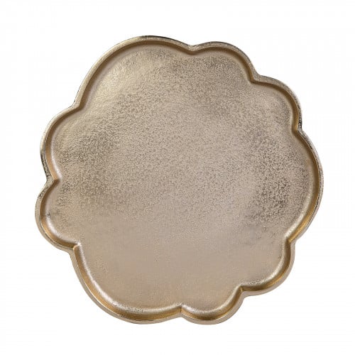 طبق زينة ذهبي فاخر Flower حجم وسط