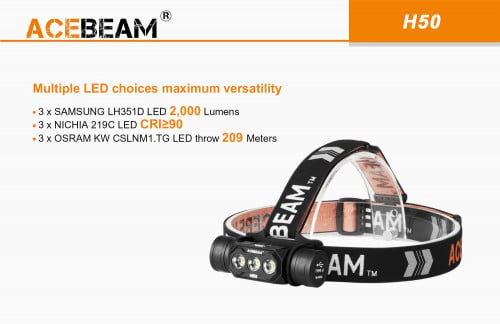 ACEBEAM كشاف راس H50.2