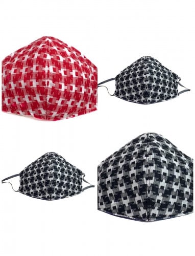 شماغ اسود واحمر