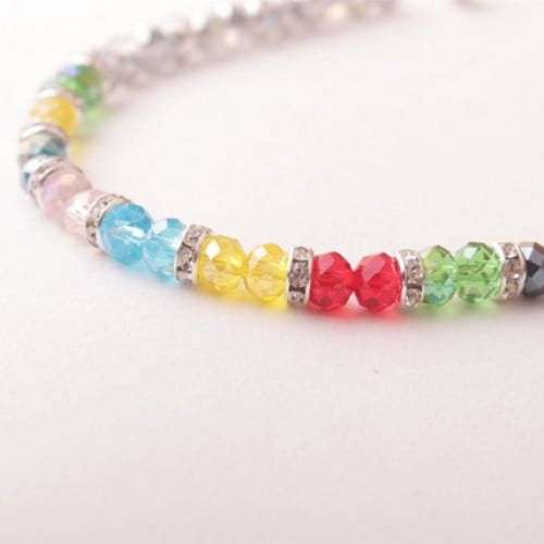 خرز كريستالي أخضر - قطر 6ملم