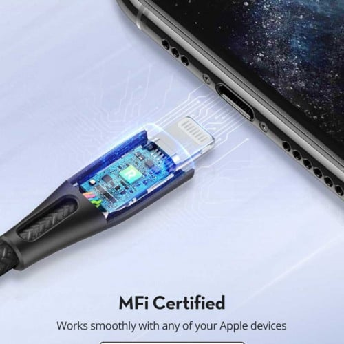 كيبل ايفون PD الشحن السريع Lightning to USB-C قماش...