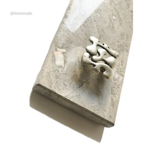 صحن رخام رمادي مستطيل