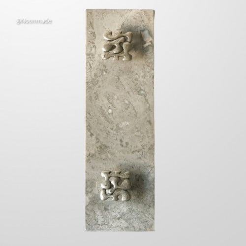 صحن رخام رمادي مستطيل