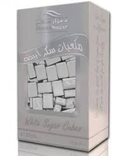 سكر مكعبات ابيض مغلف فضي