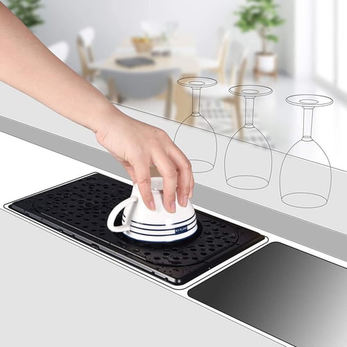 رينزر شطف أسود 32.5 × 17.6 سم - Black Glass