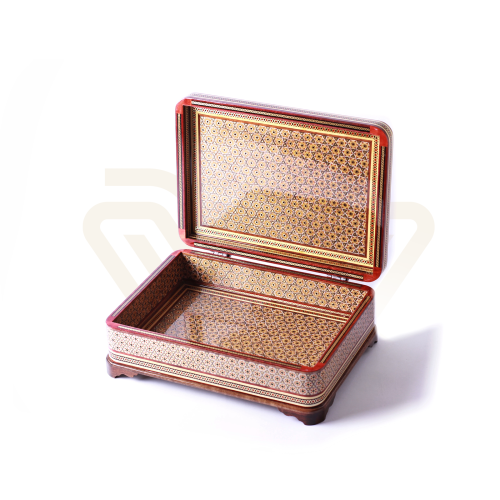 صندوق خشب نقش يدوي أصفهان كلاسيك مزخرف كامل مقاس 3...