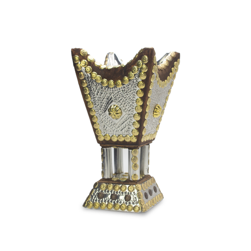 مدخن نجدي ملبس لون فضي مقاس ٢٦ سم