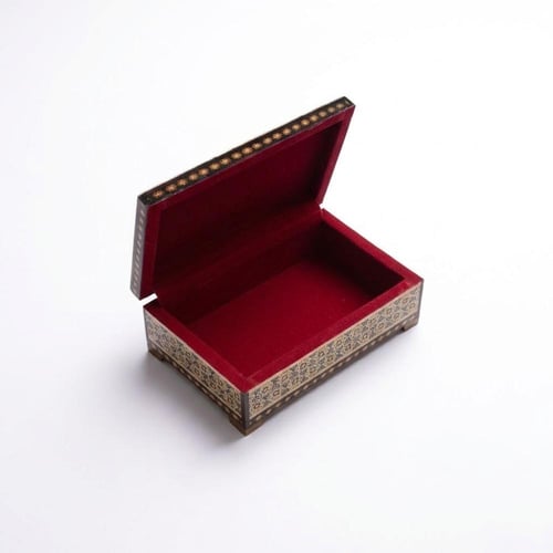 صندوق خشب نقش أصفهان يدوي ملون14سم * 10سم