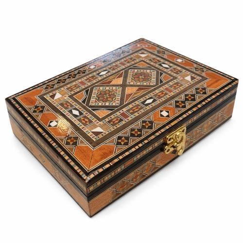 صندوق خشبي صناعة يدوي من الحرف السورية التقليدية ا...