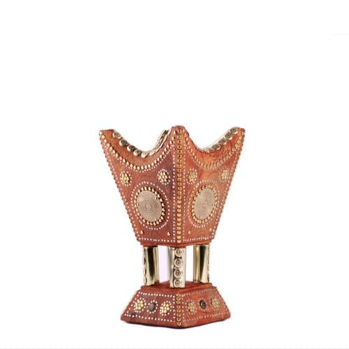 مدخن العوجا التراثي ذهبي مقاس ٢٤ سم