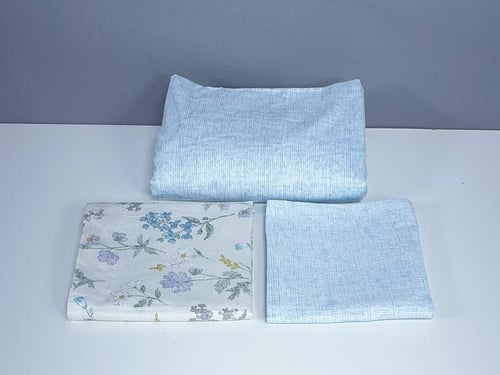 مفرش لوتس مشجر 7 قطع قطن 100% صيفي مفرد ونصف