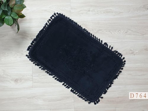 سجادة أرضية تركي أسود قطن 100% 60*100 CM