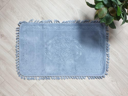 سجادة أرضية تركي رصاصي فاتح قطن 100% 60*100 CM