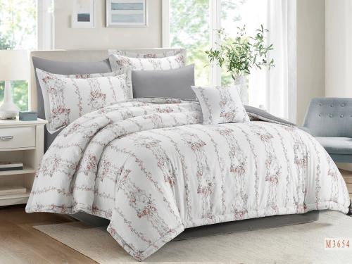 مفرش جمانة مشجر 7 قطع قطن 100% صيفي مزدوج