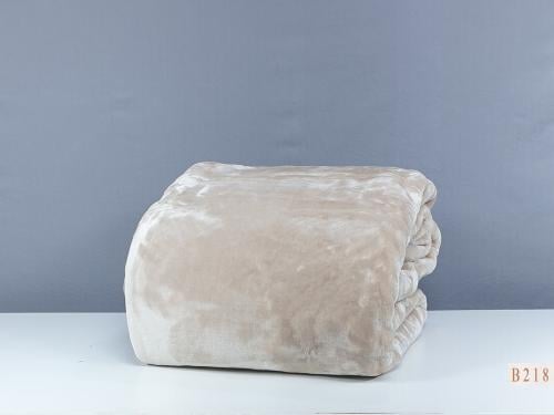 بطانية دفء ثقيلة شتوية لون بيج مفرد