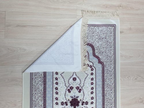 سجادة صلاة فلاور دانتيل عنابي 80*cm 120