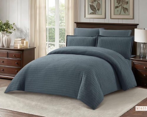 مفرش جولي لون رصاصي غامق صيفي مزدوج