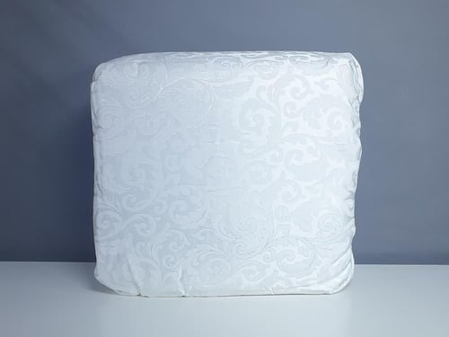 مفرش شانيل فاخر 8 قطع لون أبيض صيفي مزدوج