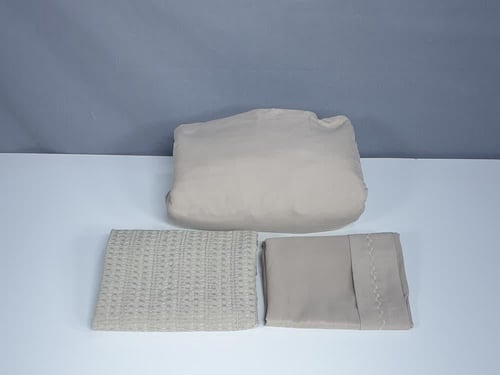 مفرش جولي لون بيج غامق صيفي مفرد ونصف