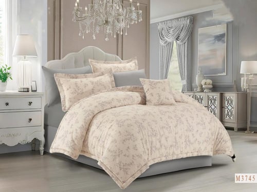 مفرش جودي مشجر 8 قطع قطن 100% صيفي مزدوج