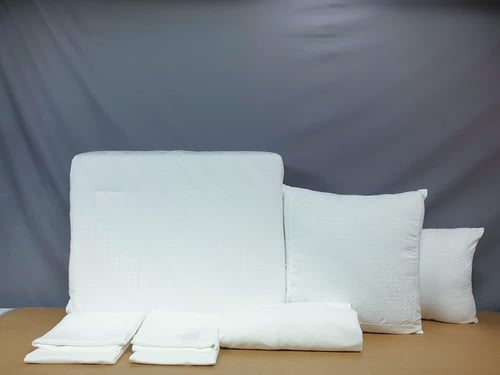 مفرش جويس أبيض فاخر مطرز 8 قطع صيفي مزدوج