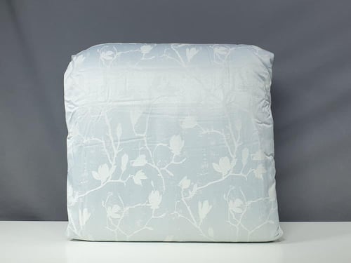 مفرش برومس جاكار لون رصاصي فاتح صيفي مزدوج