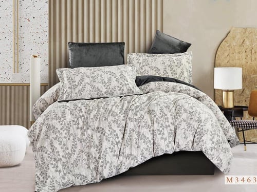 مفرش توهين مخمل مشجر شتوي مفرد ونصف