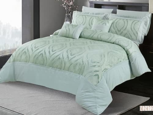 مفرش بلين جاكار ملكي لون تيفاني صيفي مزدوج