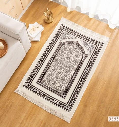 سجادة صلاة محراب دانتيل بني 80*cm 120