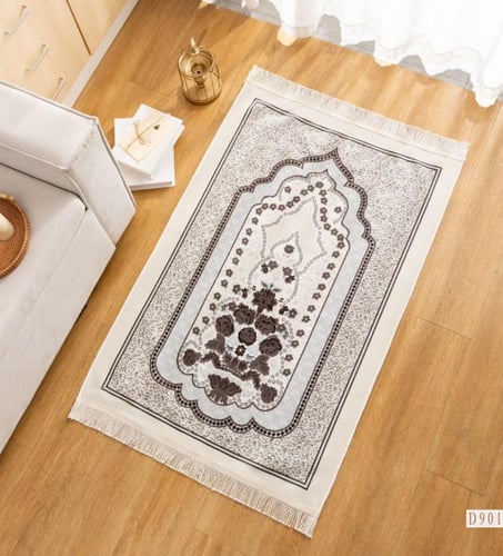 سجادة صلاة فلاور دانتيل بني 80*cm 120