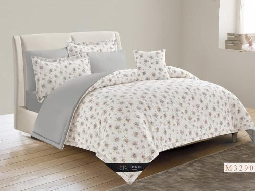 مفرش لتين مشجر 7 قطع قطن 100% صيفي مزدوج