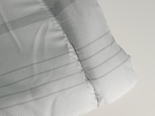 مفرش هوتيل فندقي مقلم لون رصاصي صيفي مزدوج