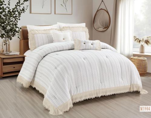 مفرش ميلانو دانتيل مشجر 5 قطع صيفي مفرد ونصف