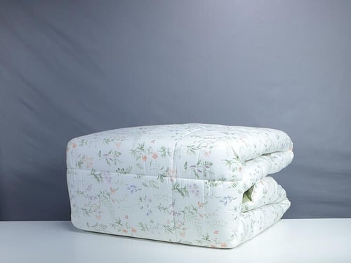 مفرش لوتس مشجر 7 قطع قطن 100% صيفي مفرد ونصف