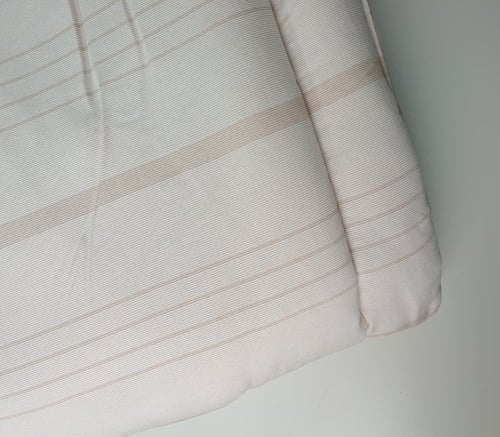 مفرش هوتيل فندقي مقلم لون لحمي صيفي مزدوج