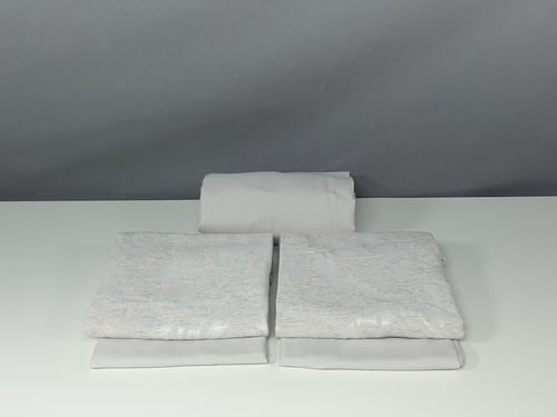 مفرش برومس جاكار لون رمادي صيفي مزدوج