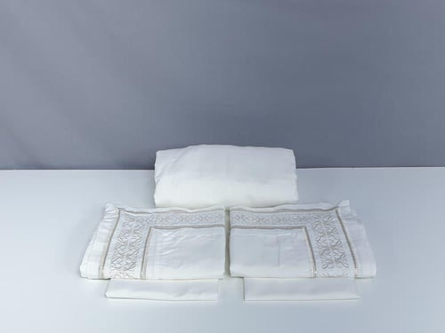 مفرش رواني دانتيل لون سكري صيفي مزدوج