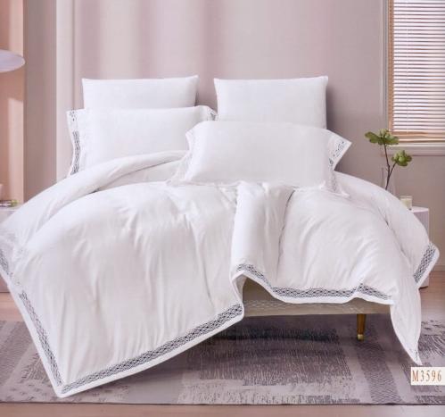 مفرش رواني دانتيل لون أبيض صيفي مزدوج