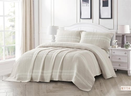 مفرش مضغوط هلا قطن كتان صيفي مزدوج