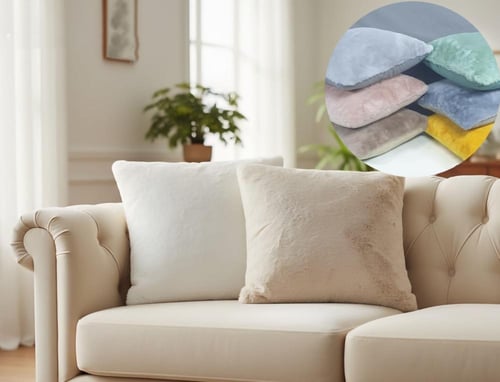 مخدة فرو بحشوة عدة ألوان 45*45 cm