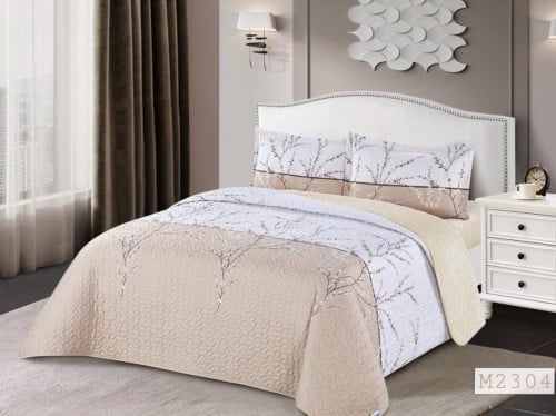 مفرش مضغوط فلوريا لون بيج شتوي مفرد ونصف