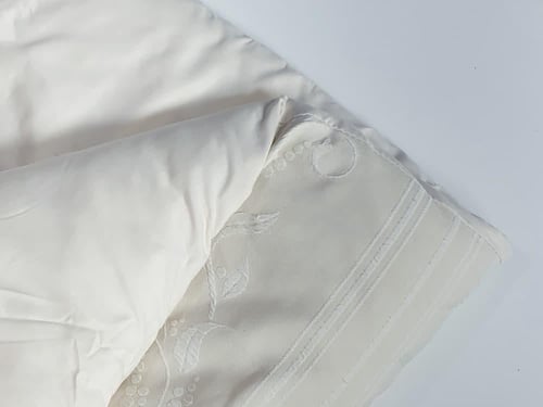 مفرش لورين جاكار لون بيج فاتح 7 قطع صيفي مزدوج