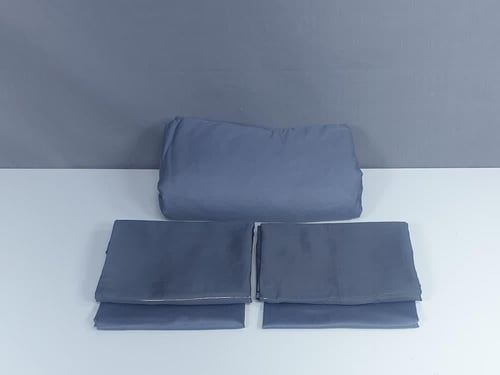 مفرش تينسل سايكورا قطن 100% لون رصاصي غامق 8 قطع ص...